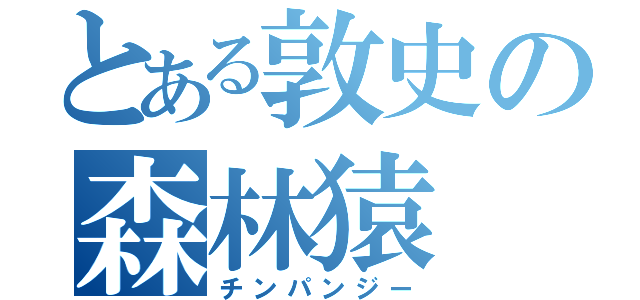 とある敦史の森林猿（チンパンジー）