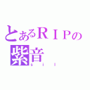 とあるＲＩＰの紫音（ｓｉｌ）