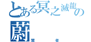 とある冥之滅龍の蔚   藍（賢者）