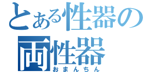 とある性器の両性器（おまんちん）