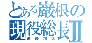 とある巌根の現役総長Ⅱ（進藤翔太）