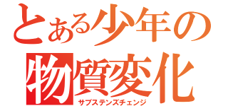 とある少年の物質変化（サブステンズチェンジ）