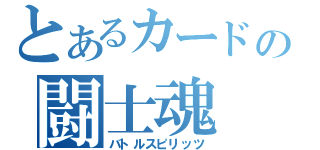 とあるカードの闘士魂（バトルスピリッツ）