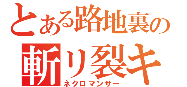 とある路地裏の斬リ裂キ魔（ネクロマンサー）