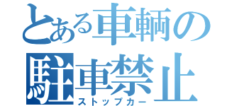 とある車輌の駐車禁止（ストップカー）