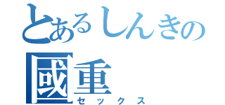 とあるしんきの國重（セックス）