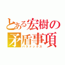 とある宏樹の矛盾事項（パラドックス）