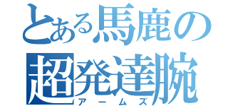 とある馬鹿の超発達腕（アームズ）