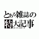 とある雑誌の特大記事（スーパースクープ）