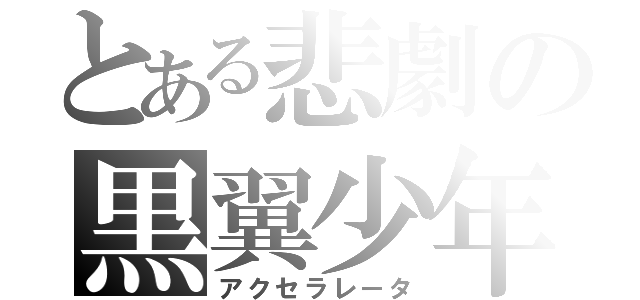 とある悲劇の黒翼少年（アクセラレータ）