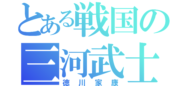 とある戦国の三河武士（徳川家康）