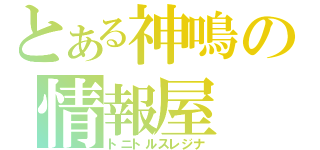 とある神鳴の情報屋（トニトルスレジナ）