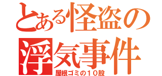 とある怪盗の浮気事件（屋根ゴミの１０股）