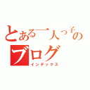 とある一人っ子のブログ（インデックス）