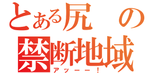 とある尻の禁断地域（アッーー！）