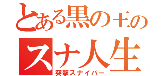 とある黒の王のスナ人生（突撃スナイパー）