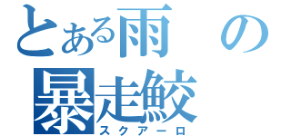 とある雨の暴走鮫（スクアーロ）