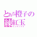 とある橙子の練紅玉（インデックス）