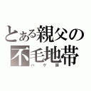 とある親父の不毛地帯（ハゲ頭）