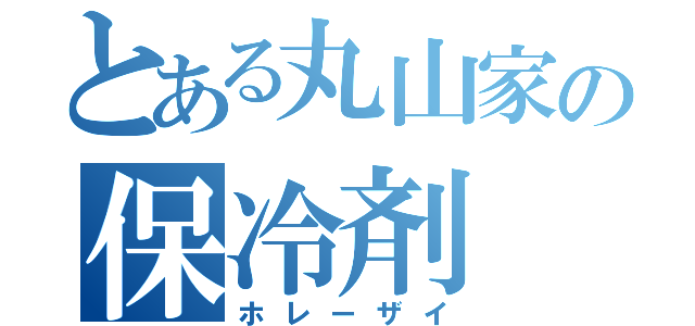 とある丸山家の保冷剤（ホレーザイ）