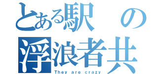 とある駅の浮浪者共（Ｔｈｅｙ ａｒｅ ｃｒａｚｙ）