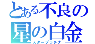 とある不良の星の白金（スタープラチナ）