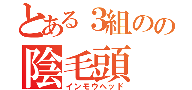 とある３組のの陰毛頭（インモウヘッド）