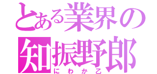 とある業界の知振野郎（にわか乙）