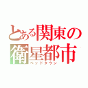 とある関東の衛星都市（ベッドタウン）