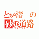 とある渚の砂浜道路（ドライブウェイ）