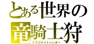 とある世界の竜騎士狩（ドラゴナイトハンター）