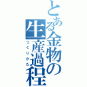 とある金物の生産過程（つくりかた）