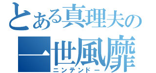 とある真理夫の一世風靡（ニンテンドー）