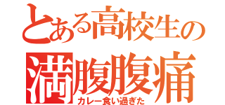 とある高校生の満腹腹痛（カレー食い過ぎた）