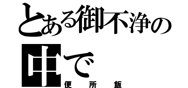 とある御不浄の中で（便所飯）