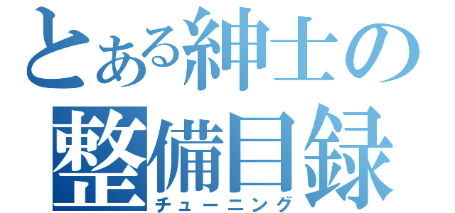 とある紳士の整備目録（チューニング）