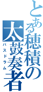 とある穂積の太鼓奏者（バスドラム）