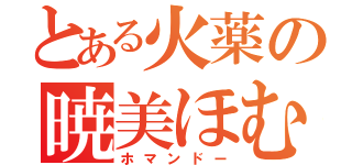 とある火薬の暁美ほむら（ホマンドー）