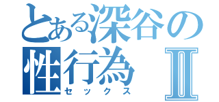 とある深谷の性行為Ⅱ（セックス）