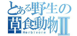 とある野生の草食動物達Ⅱ（Ｈｅｒｂｉｖｏｒｅ）