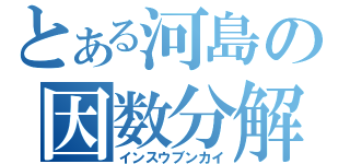 とある河島の因数分解（インスウブンカイ）