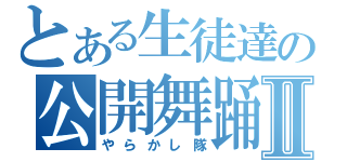 とある生徒達の公開舞踊Ⅱ（やらかし隊）