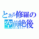 とある修羅の空前絶後（前に進みたい）