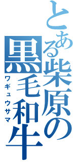 とある柴原の黒毛和牛（ワギュウサマ）