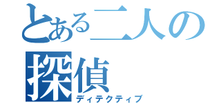 とある二人の探偵（ディテクティブ）