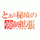 とある秘境の強制拡張（アナル開発）