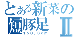 とある新菜の短豚足Ⅱ（１５０．３ｃｍ）