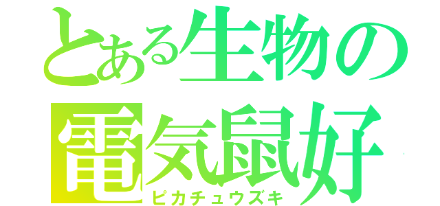 とある生物の電気鼠好（ピカチュウズキ）