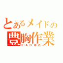 とあるメイドの豊胸作業（ＰＡＤ詰め）