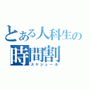 とある人科生の時間割（スケジュール）